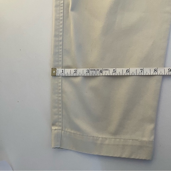 Talbots Chatham Fly Front Ankle Pants - Solid - Curvy Fit Beige XL Size 12 - Picture 8 of 12